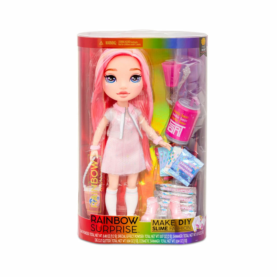 Rainbow High Rainbow Surprise Pixie Rose, 14-inch Doll With DIY Slime Fashion