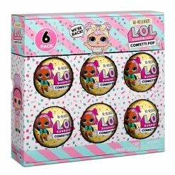 LOL Surprise Confetti Pop 6 Pack Dawn - 6 Re-released Dolls Each With 9 Surprises