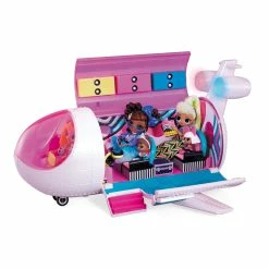 LOL Surprise OMG Plane 4-in-1 Playset Transforms Into An Airplane, Car, Recording Studio Or Mixing Booth With 50 Surprises Doll Accessories