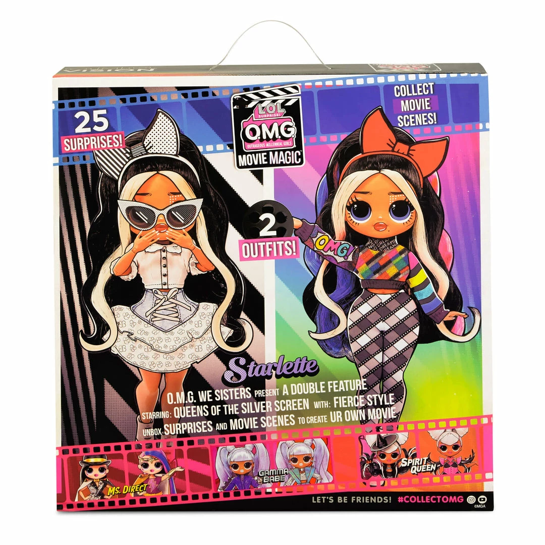 Fashion Dolls LOL Surprise OMG Movie Magic Starlette Fashion Doll With 25 Surprises