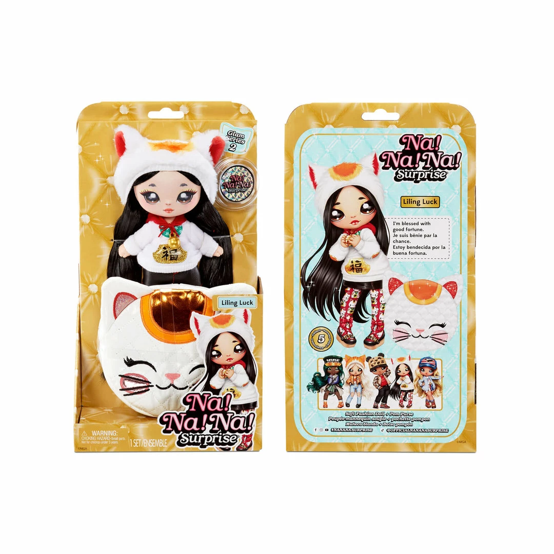 Na Na Na Surprise Glam Series 2 Liling Luck - Lucky Cat-Inspired 7.5" Fashion Doll