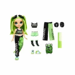 Rainbow High Junior High Jade Hunter - 9-inch GREEN Fashion Doll With Accessories