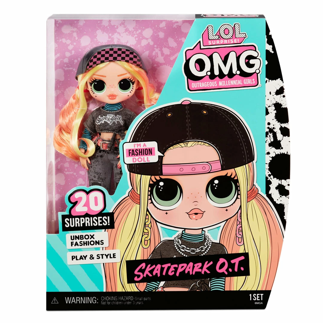 L.O.L. Surprise! Official Store New Releases LOL Surprise OMG Skatepark Q.T. Fashion Doll With 20 Surprises