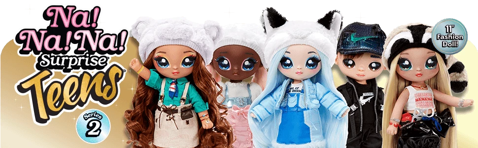 Na Na Na Surprise Teens Fashion Doll โ Gretchen Stripes, Raccoon Inspired