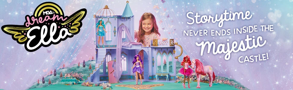 MGA’s Dream Ella Majestic Castle -Castle Playset Fits 11.5" Fashion Dolls